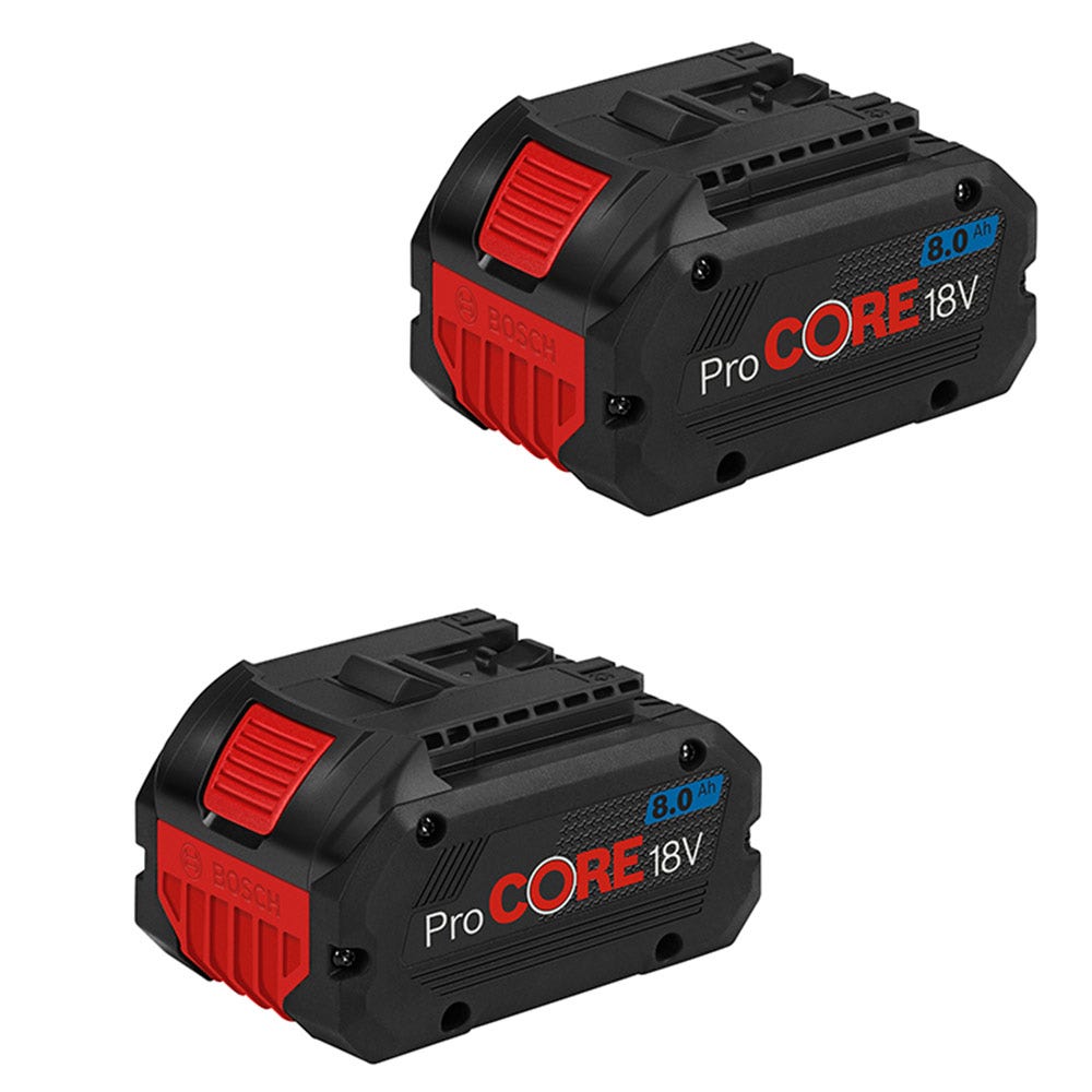 Bosch Pro CORE Battery Set: 2x 18V 8Ah + GAL1880CV Fast Charger